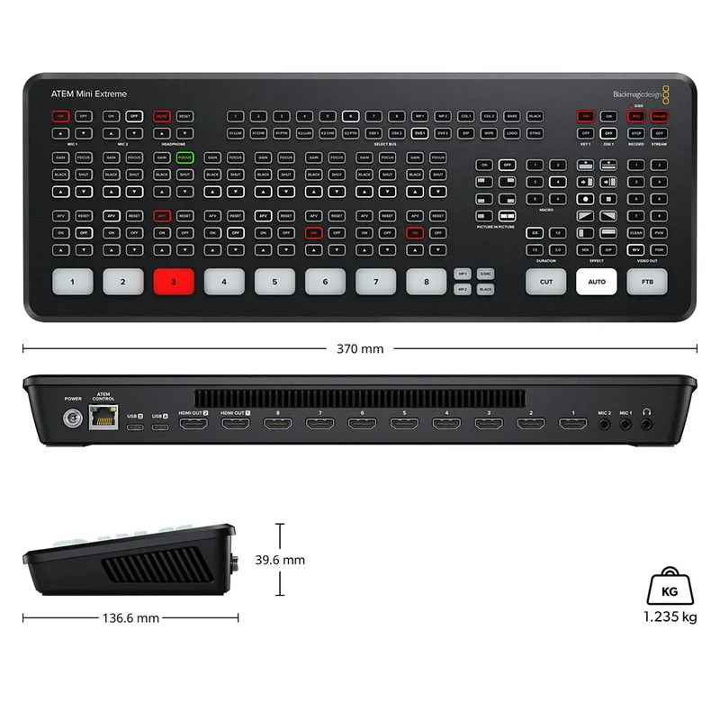 Location régie vidéo ATEM Extreme ISO HDMI / SDI